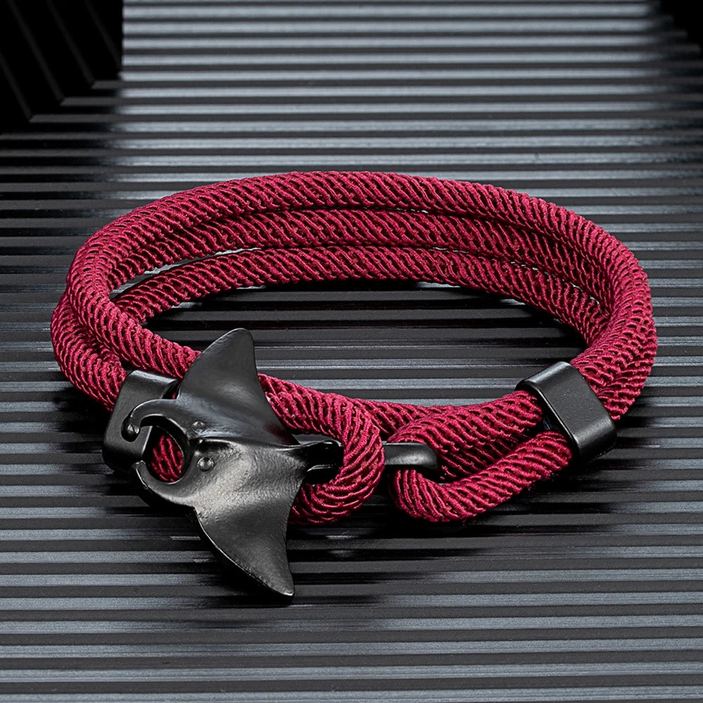 Ocean Style Manta Ray Multilayer Rope Unisex Bracelet