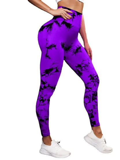 Tie Dye Yoga Pants Sport Leggings Seamless Womans Tights