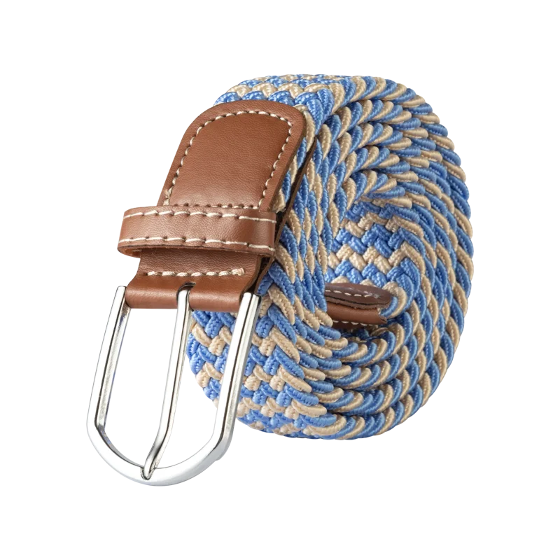 Unisex Casual Knitted Pin Buckle Jeans Belt Woven Canvas Elastic Expandable