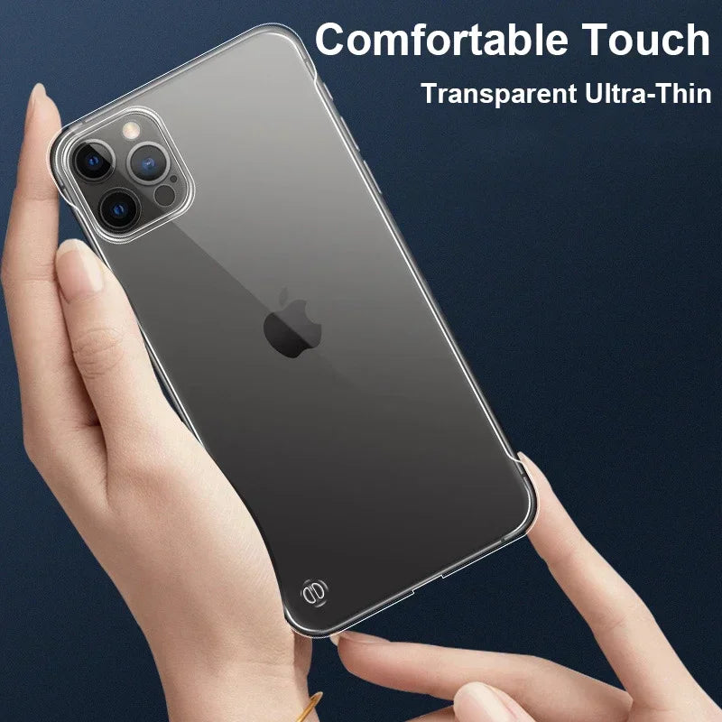 Slim Frameless Clear Phone Case For iPhone 16 15 14 13 12 11