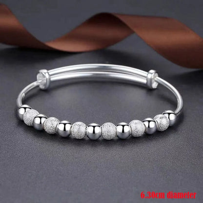 Charms 925 Silver Color Luxury Beads Bracelet