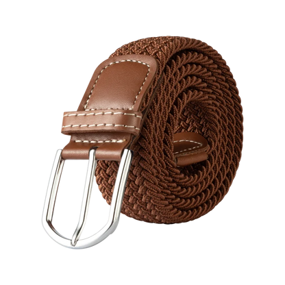 Unisex Casual Knitted Pin Buckle Jeans Belt Woven Canvas Elastic Expandable