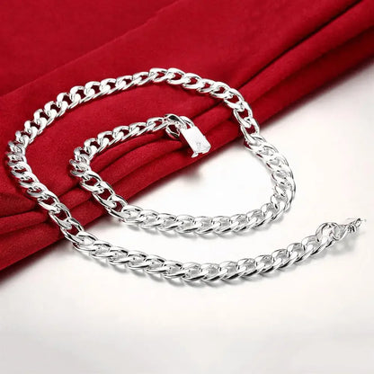 925 Sterling Silver 10MM Exquisite Noble Necklace for Men Women