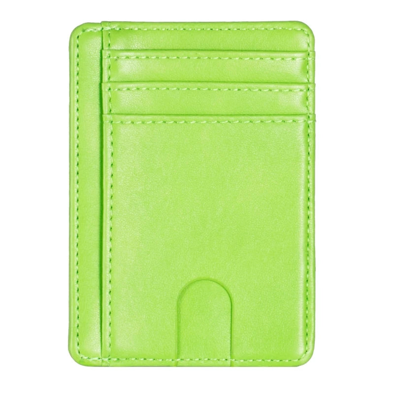 RFID Blocking Wallet Super Thin Mens Leather Card Holder