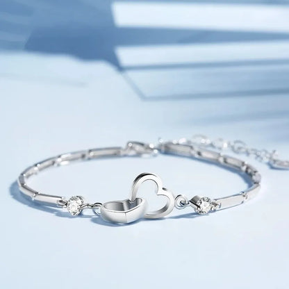 925 Sterling Silver Bracelets Bangles for Women Valentines Days Gift