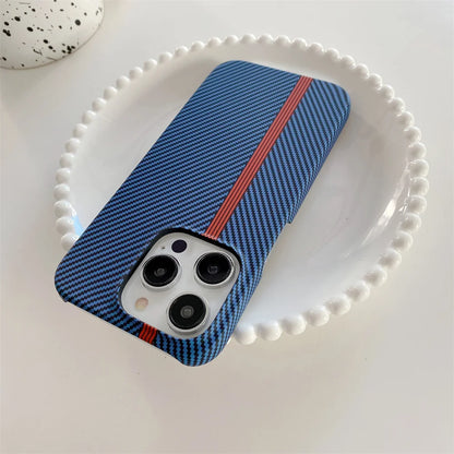 Luxury Carbon Fiber Pattern Cooling Case for iPhone 16 15 14 13 Pro Max