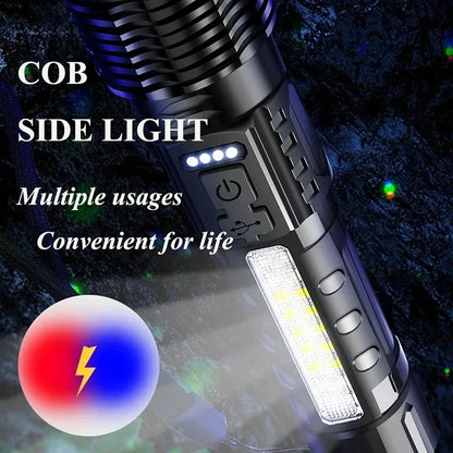 30W P50 COB Strong Light Flashlight Rechargeable Bright LED Lamp