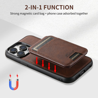 Magnetic Card Holder Leather Phone Case For iPhone 16 15 14 13 12