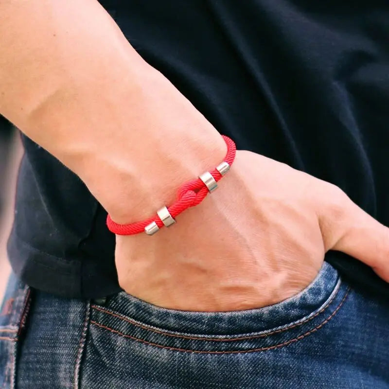 Lucky Red Thread Mens Bracelet Rope Chain