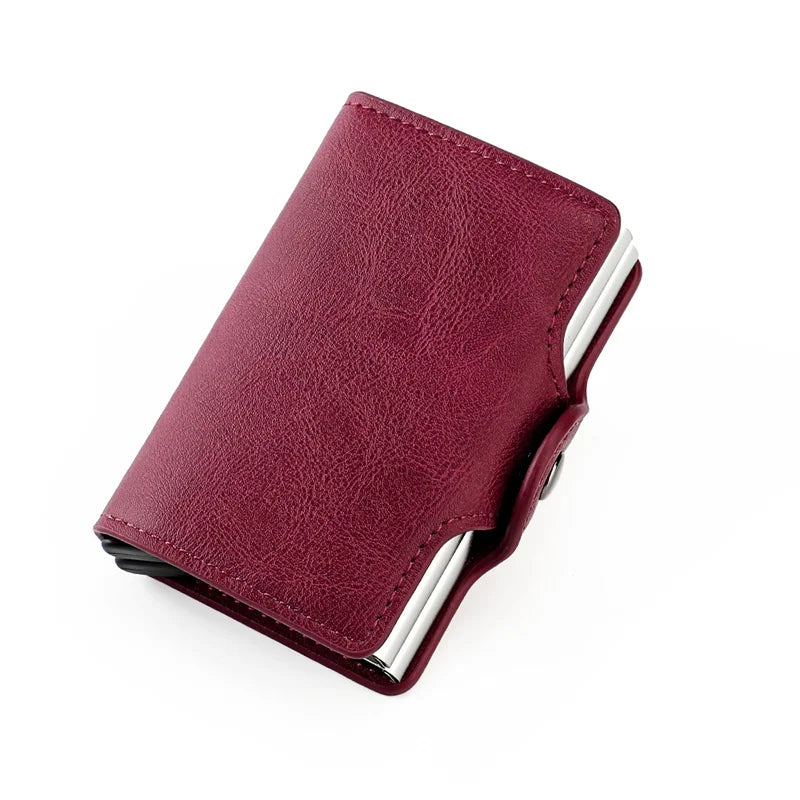 RFID Mens Wallet ID Card Holder Leather Money Clip