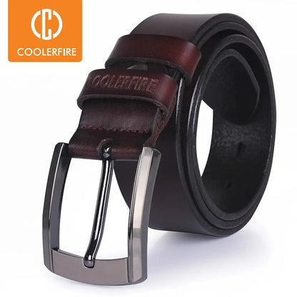 Fashionable Cowskin Belt for MenEl evate Your Everyday Look