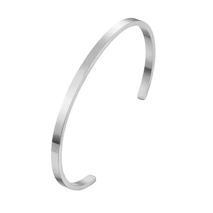 Twisted Stainless Steel Open Bangles for Men Women Delicate Cuff Bracelet