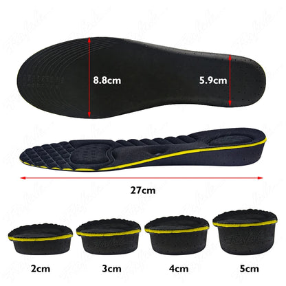 Height Increase Insoles Cushions Magnet Massage Invisible Height Lift