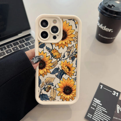 Flower Printed Phone Case For iPhone 15 14 13