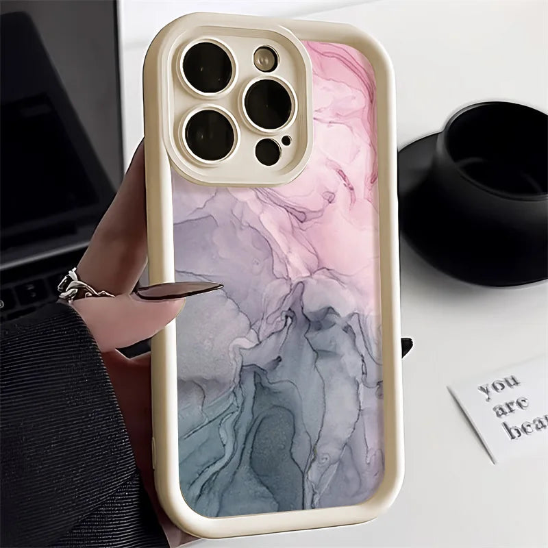 Marble Shockproof Soft TPU Silicone Phone Case For iPhone 15 14 13