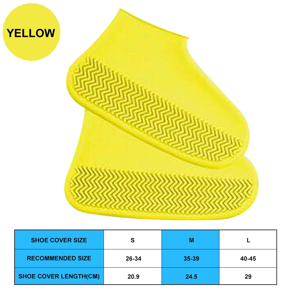 Waterproof Silicone Rain Shoe Covers Reusable Non Slip