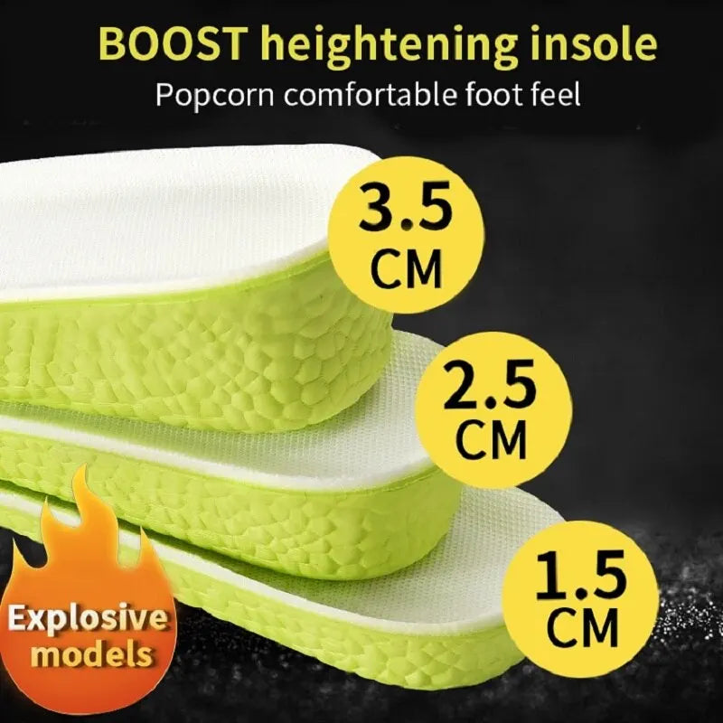 Invisible Height Increase Insoles Memory Foam Breathable Comfortable