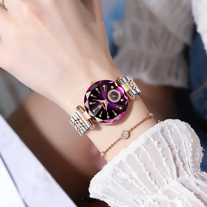 Womens Elegant Waterproof Stainless Steel Quartz Watch