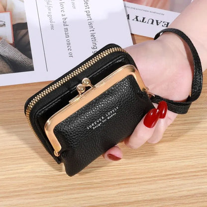 Womens Wallet Wrist Strap Large Capacity Coin Clip Bag