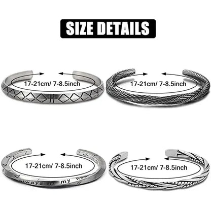 Twisted Stainless Steel Open Bangles for Men Women Delicate Cuff Bracelet