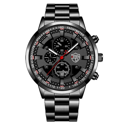 Fashion Mens Sports Stainless Steel Quartz Watch