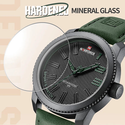 Mens Military Sports Shockproof Waterproof Leather Watch